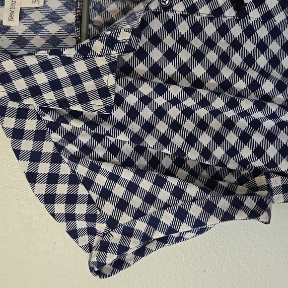 New York Laundry Blue Gingham Top Size Large - Picture 3 of 8
